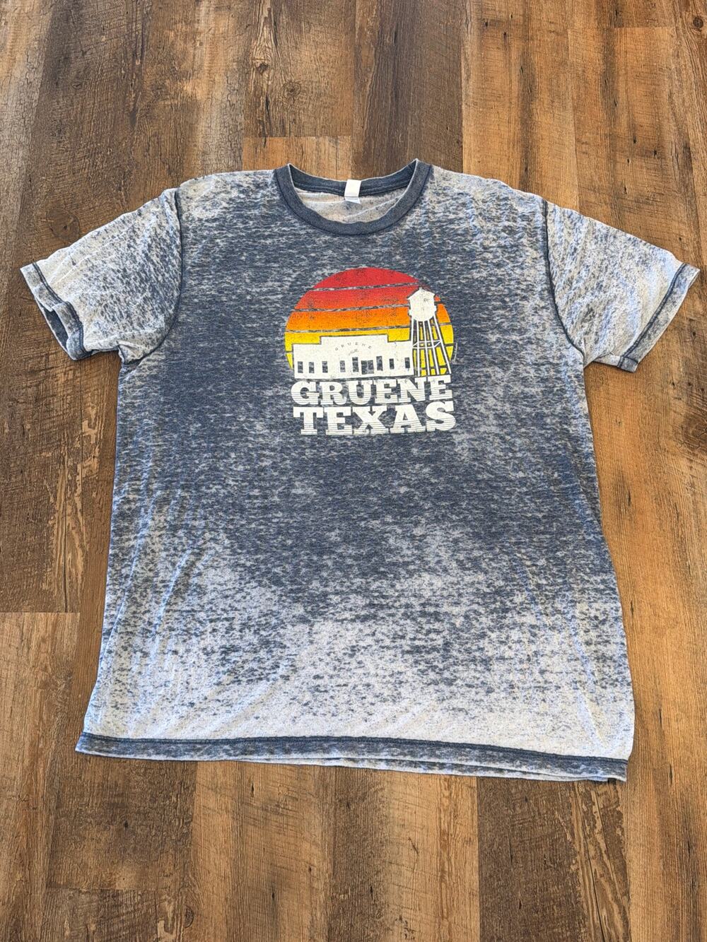 Gruene Texas Graphic T Shirt Men’s L ColorTone Pigment Dyed